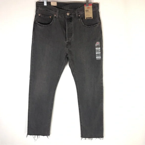 Levi’s 501 Jeans High Rise 100% Cotton straight leg 31 x 30 Faded Black wash - Picture 5 of 16